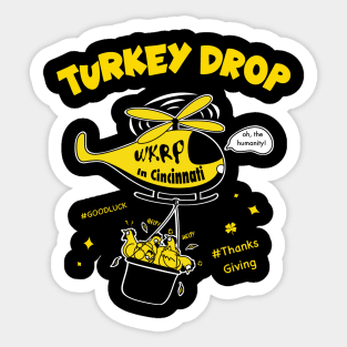 WKRP Turkey Drop Sticker